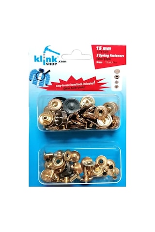 Çıtçıt 15 Mm Kendin Yap Kiti, Mont, Giyim, Çanta, Deri İçin Çekiçle Uygulama Aparatları Ve Gold Renk 15 Adet Al Diğer