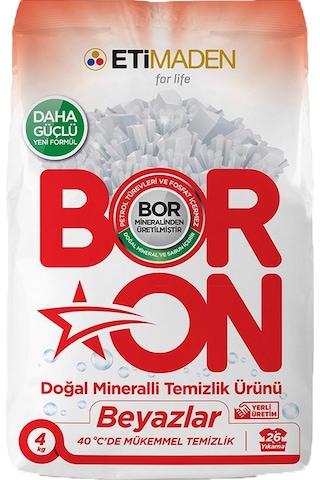 Boron Doğal Mineralli Beyazlar için Temizlik Ürünü  5 x 4 KG