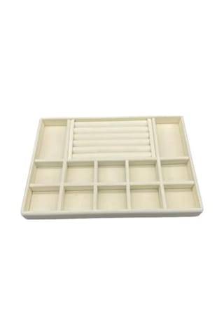 İstanbul Model Süet Kumaş Krem Renk 24/34 Cm Takı Sergileme Standı Diğer