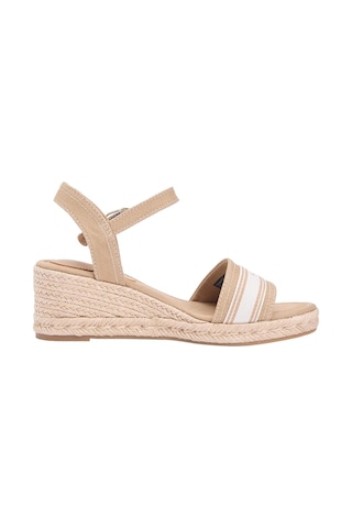 Tommy Hilfiger Kadın Mid Wedge Espadrille Webbing Sandalet Fw0fw09230rbc-16138 Haki