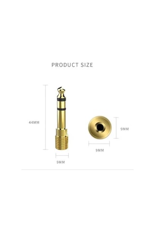 Çivi Jak Çevirici 6.3 MM Erkek 3.5 MM Dişi Dönüştürücü Jack Altın