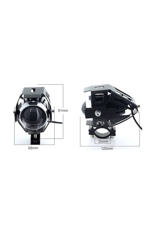 Motosiklet Sis Farı Su Geçirmez U5 Led 3 Modlu