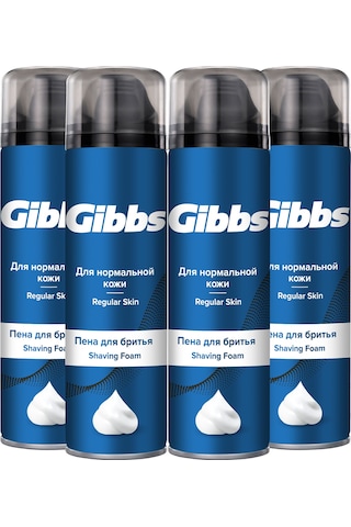 Gibbs Regular Tıraş Köpüğü 4 x 200 ML