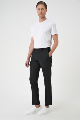 Efor Slim Fit Pilesiz Yün Klasik Siyah Kumaş Pantolon P 1191 Siyah