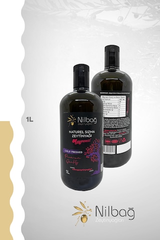 Nilbağ Zeytinyağları Ayvalık Naturel Sızma Zeytinyağı Meyvemsi Biolio 1L