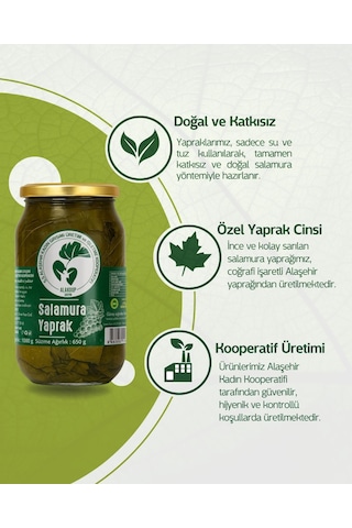 Salamura Yaprak Cam Kavanoz 650 Gr