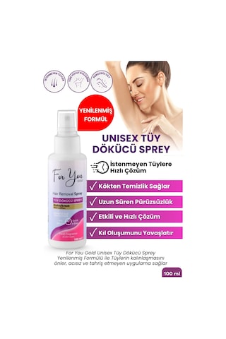 Unisex Tüy Dökücü Krem Sprey 100 Ml