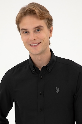 U.s. Polo Assn. Erkek Siyah Gömlek Basic 50316723-vr046 Siyah