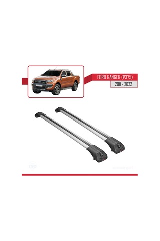 Ford Ranger 2011-2022 Arası İle Uyumlu Ace-1 Ara Atkı Tavan Barı Gri