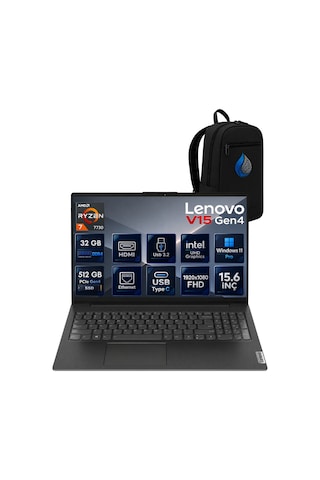 Lenovo V15 Gen 4 ABP 82YY0013TRRNP09 R7-7730 32 GB 512 GB NVMe SSD 15.6" W11P Dizüstü Bilgisayar