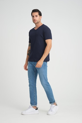 Alexander Gardi Alexandergardı Fitilli V Yaka Regular Fit T-shirt E24-74602 001