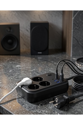 4 Prizli Usb Ve Type-c Uzatma Kablosu Termal Korumalı Model 0