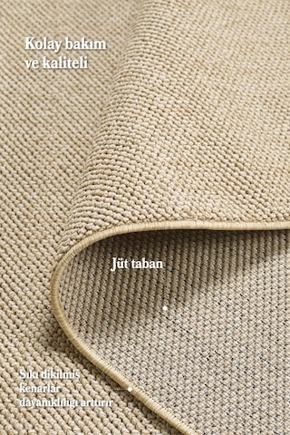 Modern Halı Sisal Bukleli Halı Bej Halı Salon Halısı Oturma Odası Halısı Koridor Halısı Yolluk Bej