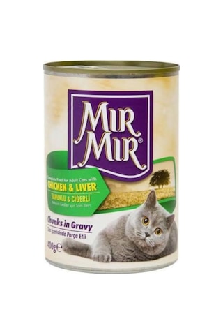 Mır Mır Mırmır Kedi Konserve 12x400 Gr Tavuk Ve Ciğerli Mır Mır Mırmır Kedi Konserve 12x400 Gr Tavuk Ve Ciğerli