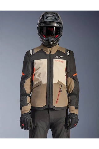 Alpinestars Andes V4 Korumalı Motosiklet Montu Kahverengi Siyah