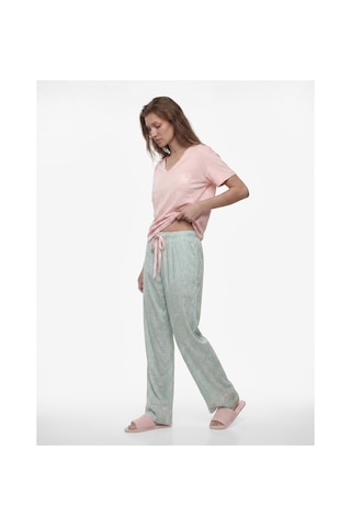 Koton V Yaka Kısa Kollu Çiçek Desenli Pijama Seti Çiçek Desenli 6slk50003mw Çok Renkli
