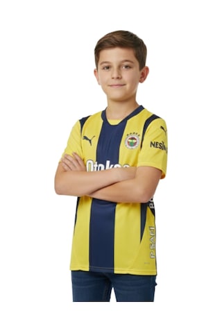 Fenerium Fenerbahçe Orijinal Lisanslı Unisex 24-25 Yeni Sezon Çubuklu Çocuk Forması Sarı