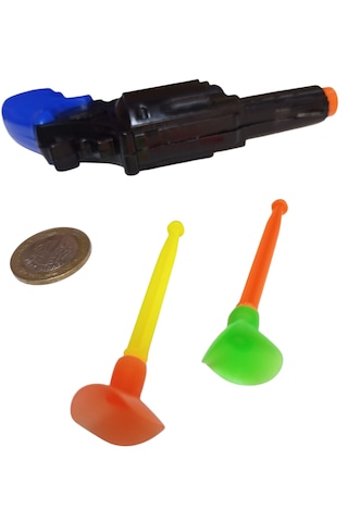 2 Adet Nostaljik Ok Atan Oyuncak Tabanca 2 Pcs