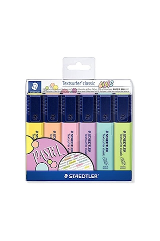 Ayrex Staedtler 364 Cwp6 Textsurfer Classic Pastel Fosforlu Kalem 6'li Blister Genel