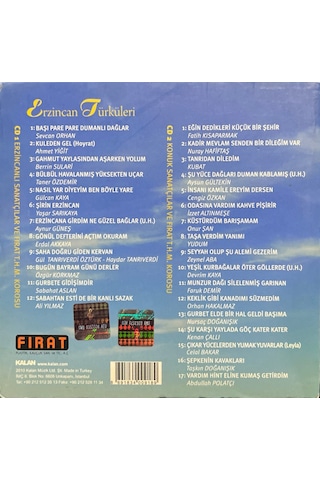 Plak Değildir Cd Dir Cd Erzincan Türküleri Double Cd