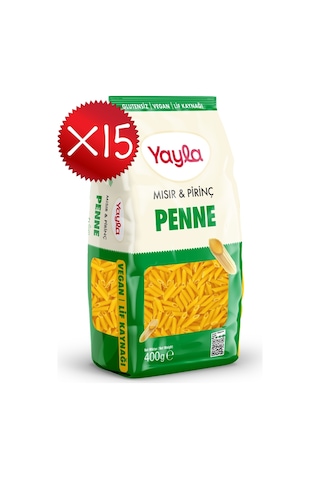 Yayla Mısır Ve Pirinç Penne Makarna 400 G X15