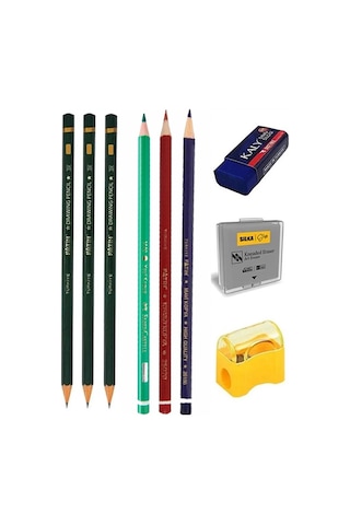 Karakalem Eskiz Çizim Seti Masaüstü Şövale 25x35 Cm Duralit Resim Kağıdı Resim Kalemi Dağırıcı Gölgelendirme Hamur Silgi