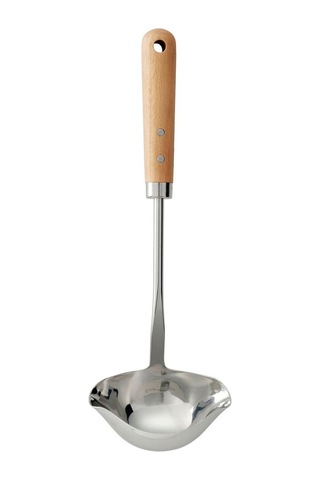 Ölçülü Kepçe, Paslanmaz Çelik-kayın, 32 Cm