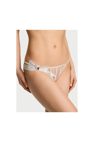 Victoria's Secret Atelier Transparan Fiyonklu Askili Bikini Külotu Beyaz
