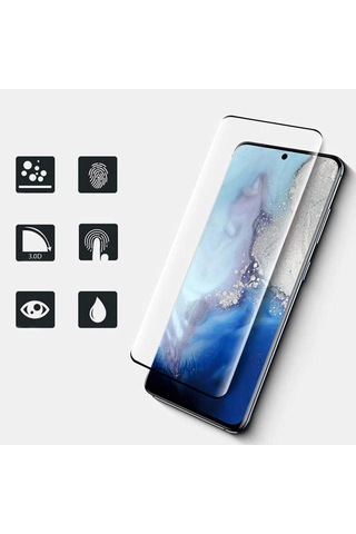 Samsung Uyumlu Galaxy S20 Plus Nano Pet Full Ekran Koruyucu Siyah