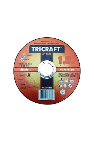 Meşem Trıcraft X Plus 115x1x22.23 Mm Inox Kesici Taş Meşem-3301