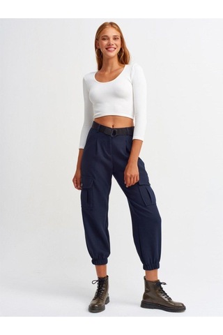 Dilvin Garaj Butik 3529 Havuz Yaka Uzun Kollu Crop Top-beyaz-241 Beyaz