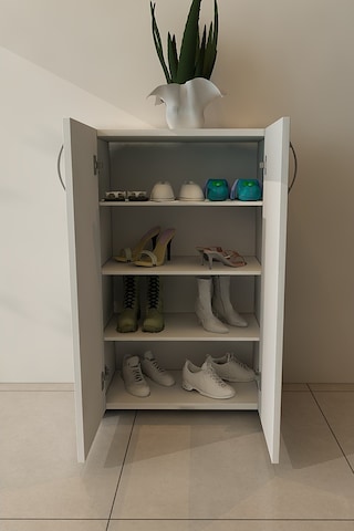 Moonlife Turna 4 Raflı Ayakkabılık Beyaz
