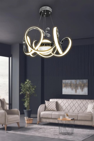 Melisa Modern Sarkıt Led Avize Powerled Lümen Gücü Yüksek - 3 Renk Kumandasız - Krom Krom