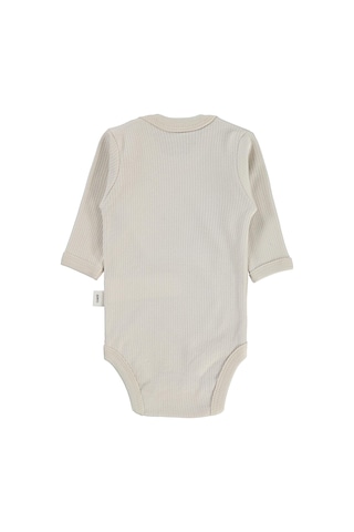 Civil Baby Kedi Baskılı 0 -3 Yaş Çıtçıtlı Badi - Bej 14D20026425W1