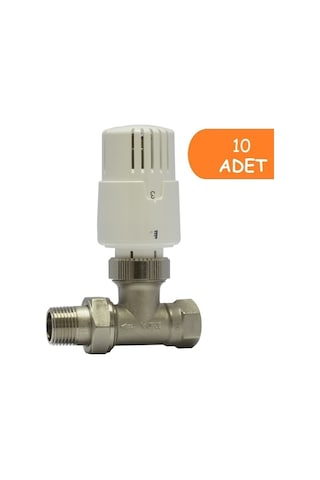 10 Adet Eca Trv4 Termostatik Düz Radyatör Valfi Petek Vanası 602120756