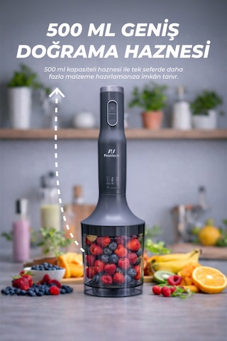 Pirantech YH-94 Parçalayıcı Çırpıcı Ve Metal El Blender Seti