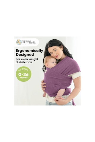Keababies Bebek Taşıyıcısı, Nefes Alabilir, Ergonomik ve Eller Serbest Sarma Taşıyıcı Portbebe Koyu Mor Tek Ebat
