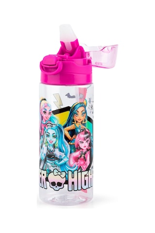 Monster High Pipetli 500 Ml Plastik Matara Suluk Pembe Kız Çocuk