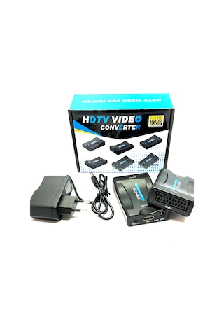 Hdmı'dan Scart'a Kompozit Video Dönüştürücü + Stereo Ses Hdmi Sca