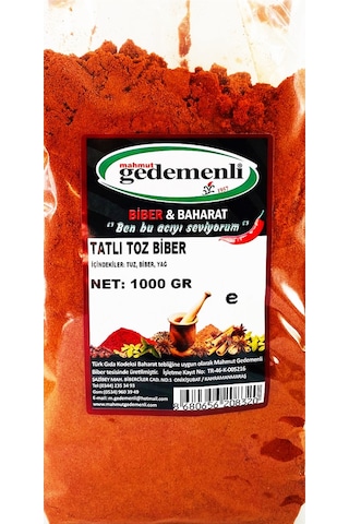 Mahmut Gedemenli Tatlı Toz Biber 1 KG Mahmut Gedemenli Tatlı Toz Biber 1 KG