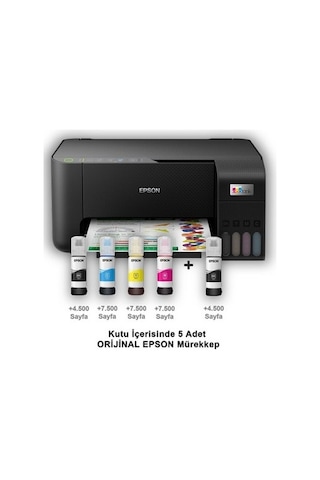 Epson L3250 Meaf Yazıcı-tarayıcı-fotokopi Renkli Mürekkep Tanklı Yazıcı