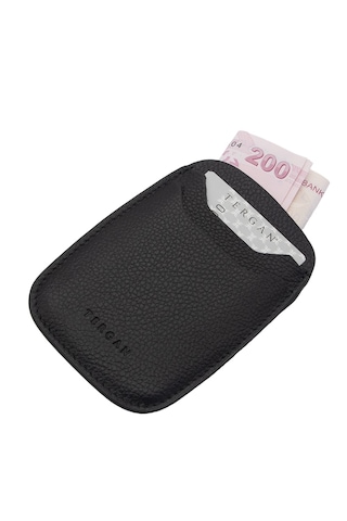Tergan Floater Siyah Deri Unisex Kredi Kartlık 1662u9g Siyah