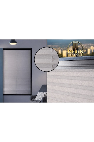 Derinplisse Plise Perde Cam balkon perdesi  Beyaz , Gri , Krem, Bej , Antrasit Kumaş Renkleri Çok Renkli