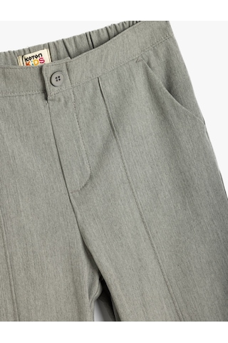 Koton Chino Okul Pantolonu Cep Detaylı Dar Kesim Gri 5wkb40018tw Gri