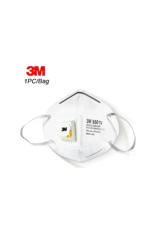 Yifomall 3m 9501v Solunum Valfi Li Kn95 Maske - 5 Katlı Koruma, Gb2626-2006 Standartı, Toz/porosyon Filtreleme, Burun Klipsi, Tekli Paket 1 Adet