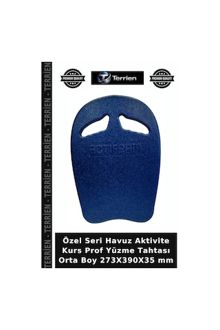 Özel Seri Havuz Aktivite Kurs Prof Yüzme Tahtası Orta Boy 273x390x35 Mm Mavi