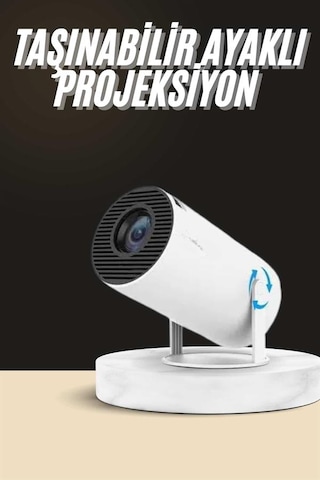 Ayaklı - 386 - Projeksiyon Tnabilir Mini Projektör Sinema - Flzdgnkr - Projektörü Android