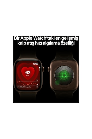 Apple Watch Series 12 Gps + Cellular 42MM - Uzay Grisi Alüminyum Kasa - Lacivert Spor Kordon - S/m Akıllı Saat (Distribütör Garantili)