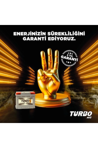 Turbo 74 Ah. 72 Amper Uyumlu 600a En 3 Yıl Petlas li Üretim Tarihi: 2026