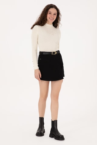 U.S. Polo Assn. Kadın Siyah Jean Şort Etek 50309327-DN0027